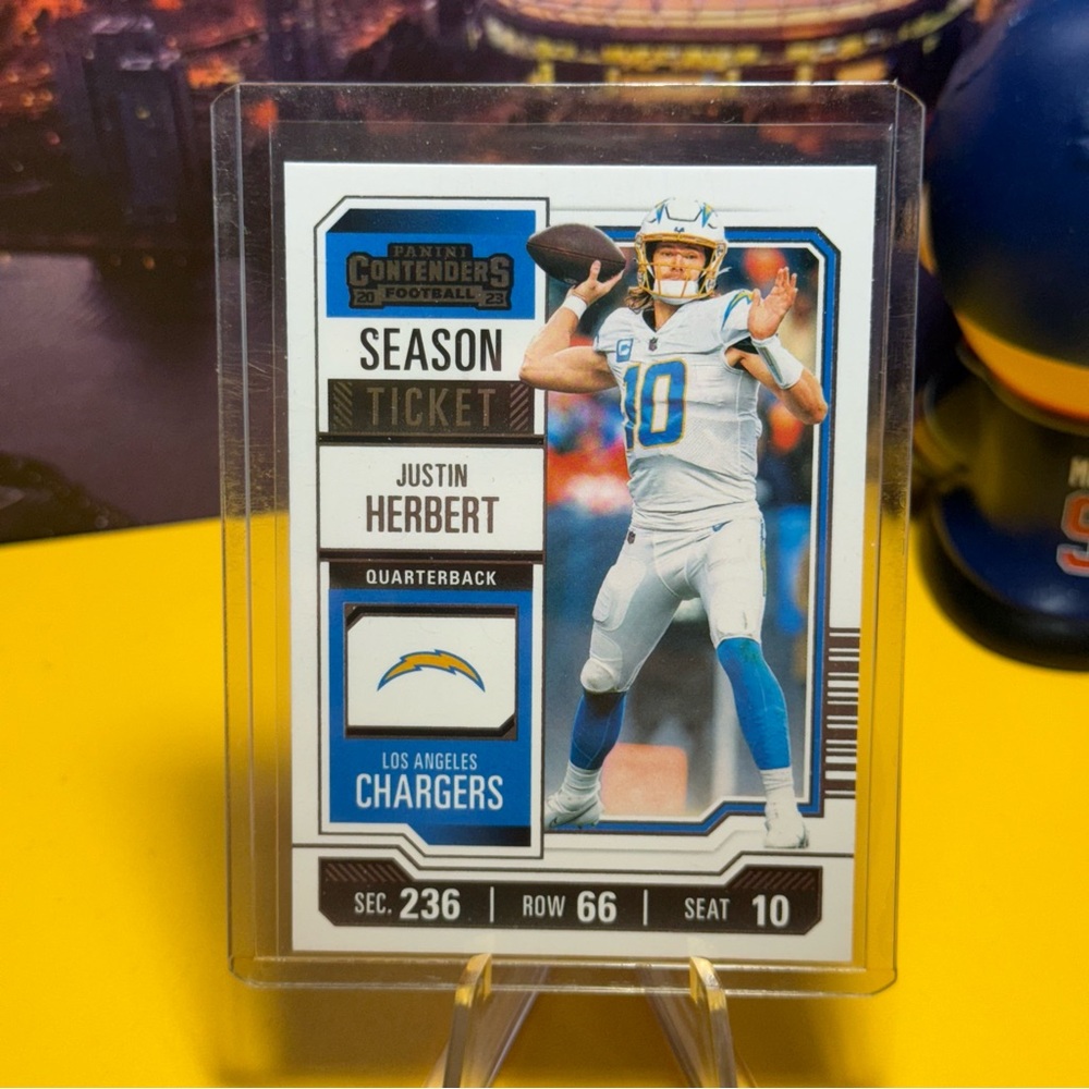 Justine Herbert NFL Panini Contenders Football Card - Los Angeles Chargers